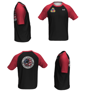 Twin Dragons Red Loose Short Sleeve Dri-Fit
