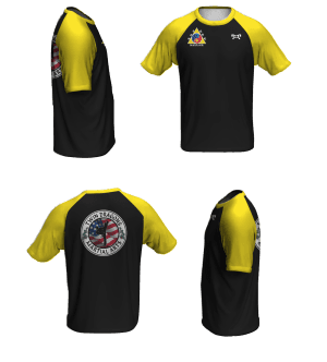 Twin Dragons Yellow Gold Loose Short Sleeve Dri-Fit
