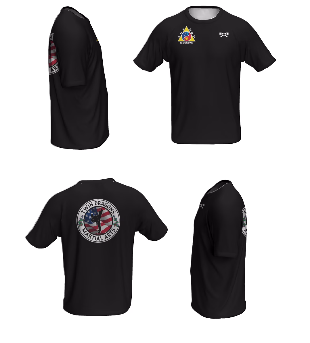 Twin Dragons Loose Short Sleeve Dri-Fit