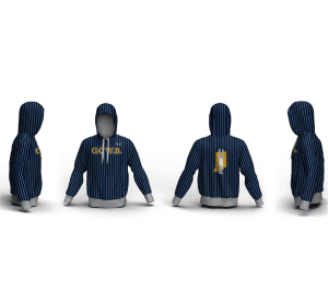 Gem City Navy Custom Unisex Sublimated Hoodie