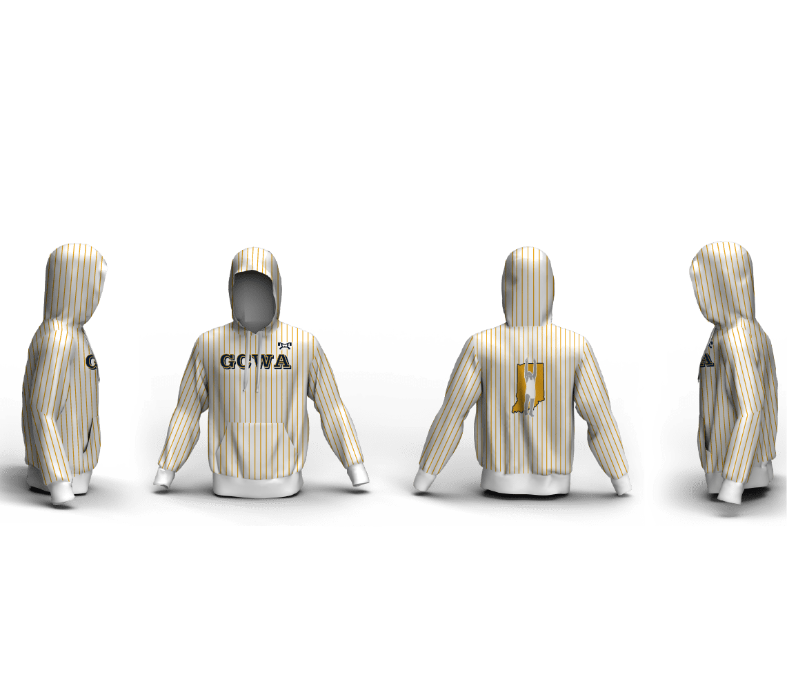 Gem City White Custom Unisex Sublimated Hoodie