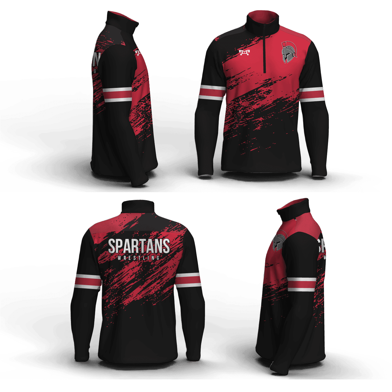 Warminster Spartans Men's Mid-Weight Custom Quarter Zip