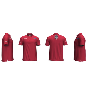Aggtown Ranger Wrestling Red Men's Custom Polo