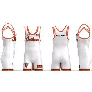 Outlaws Wrestling Club White Men's Singlet 2026