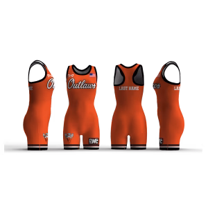 Outlaws Wrestling Club Orange Women's Racerback Singlet