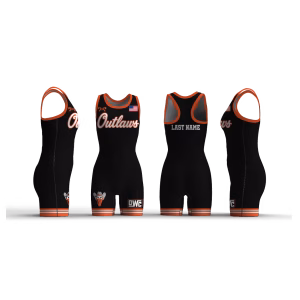 Outlaws Wrestling Club 2026 Black Women's Racerback Singlet