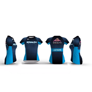 Stealth Wrestling Club Navy Women's Compression Short Sleeve Shirt