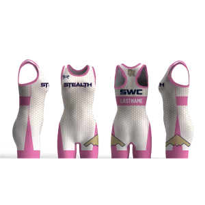 Stealth Wrestling Club White Women's Racerback Singlet