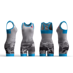 Vintage Blue Camo Women's Racerback Singlet