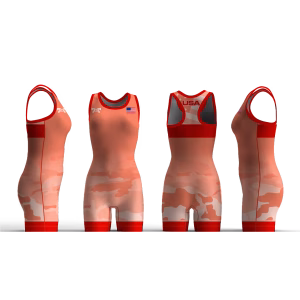 Vintage Red Camo Women's Racerback Singlet