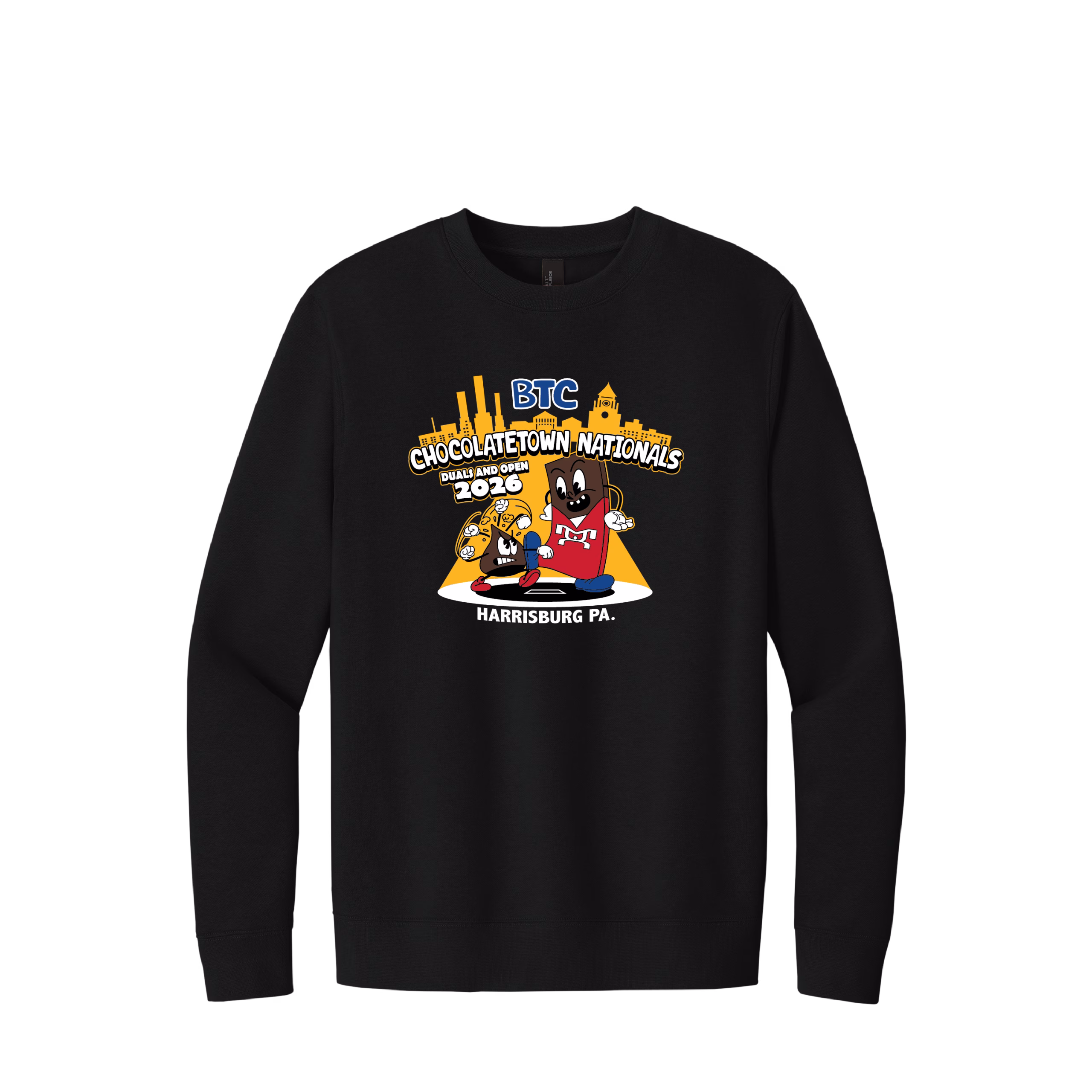 Chocolate Town Duals  Black Heat Press Crewneck