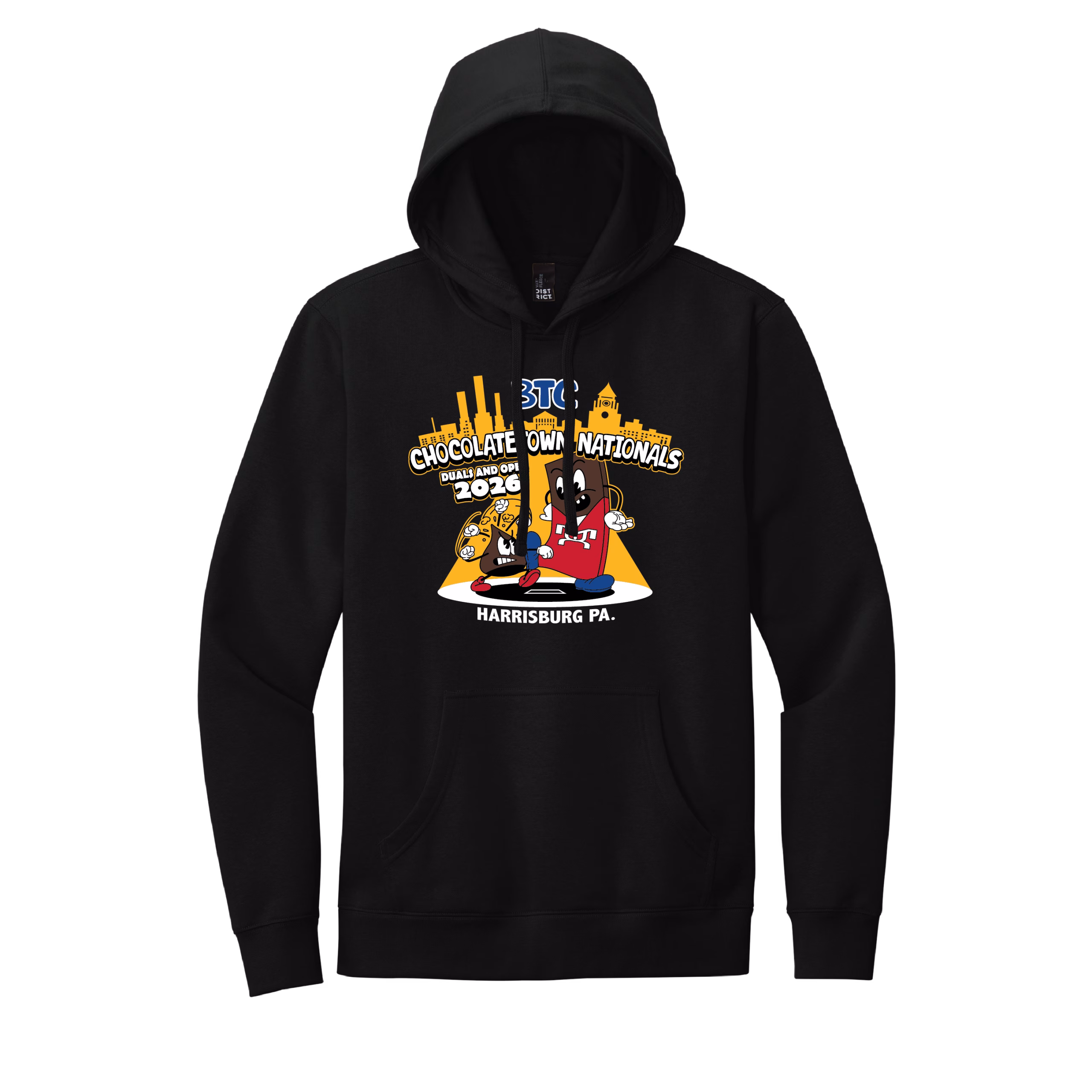 Chocolate Town Duals Black Heat Press Hoodie