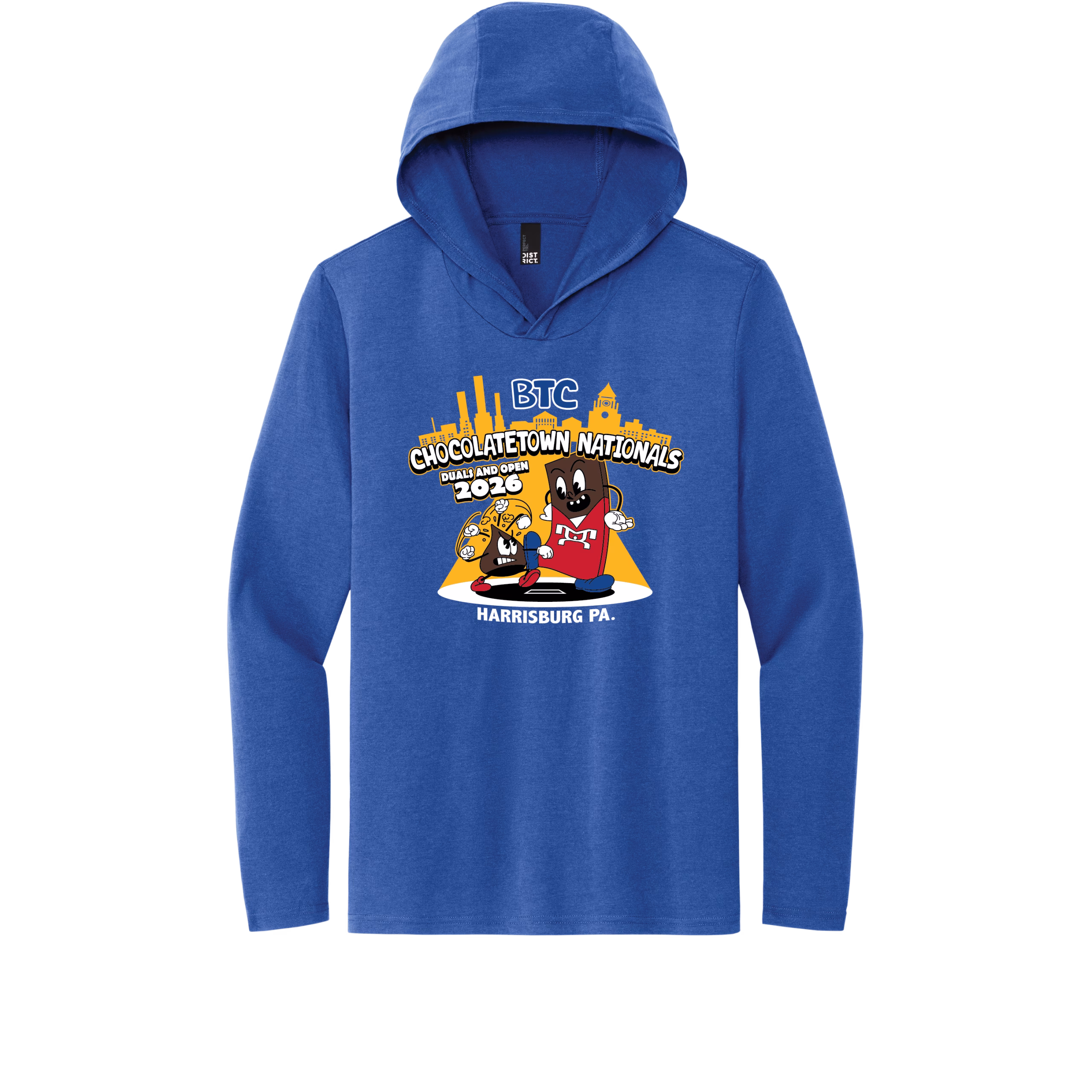 Chocolate Town Duals Blue Heat Press Hoodie
