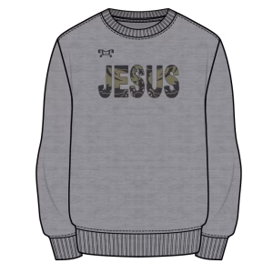 Golden hawk faith Custom Sublimated Decal Grey Crewneck