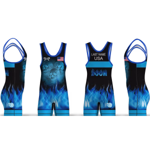 Doom Wrestling Club Blue Men's Singlet