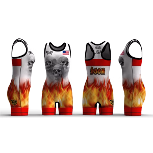 Doom Wrestling Club Red Women's Racerback Singlet