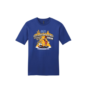 Chocolate Town Duals Girls Royal Heat Press Short Sleeve T-Shirt