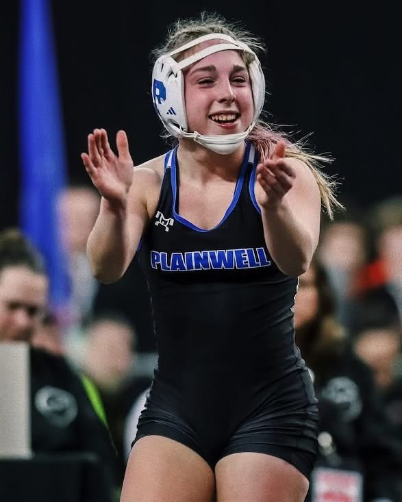 Plainwell women’s custom wrestling singlet by MyHOUSE