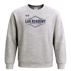 Lab Academy Wrestling Custom Sublimated Decal Grey Crewneck