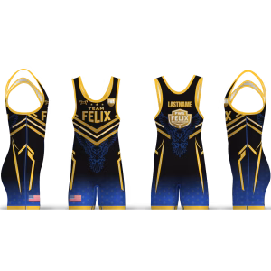 Felix Wrestling Academy Black & Blue Men's Singlet 2026