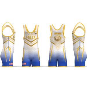 Felix Wrestling Academy Blue & White 2026 Men's Singlet