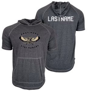 Golden hawk faith lift heavy Custom Heat Press Short Sleeve Hoodie T-Shirt