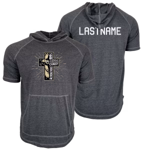 Golden hawk faith Custom Heat Press Short Sleeve Hoodie T-Shirt