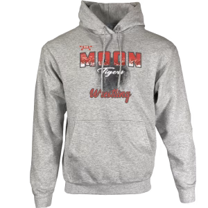 Moon Tigers Youth Wrestling Custom Sublimated Decal Grey Hoodie