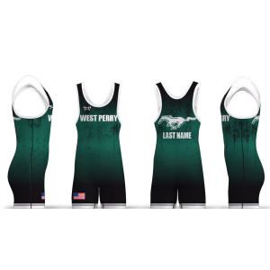 West Perry Mustangs Green 2026 Men's Singlet