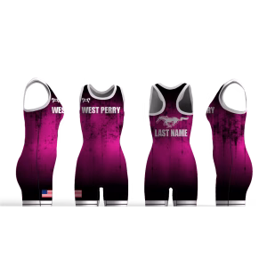 West Perry Mustangs Pink 2026 Women's Racerback Singlet