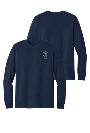 Bentonville Wrestling Club Blue Custom Heat Press Long Sleeve T-Shirt