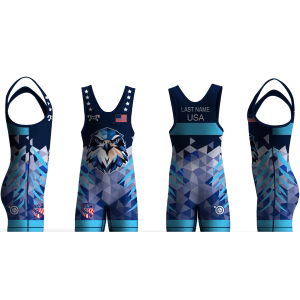 AAU International Blue brazil 2026 Men's Singlet