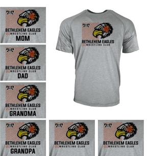 Bethlehem Eagles Wrestling Club Custom Sublimated Decal T-Shirt