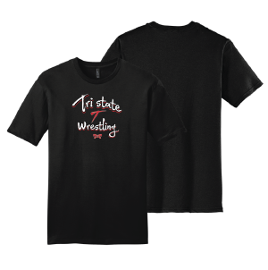 Tri State Wrestling Black Custom Heat Press Short Sleeve T-Shirt