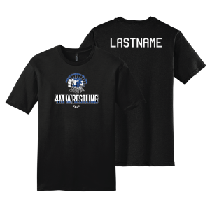4M Wrestling Club Black Custom Heat Press Short Sleeve T-Shirt
