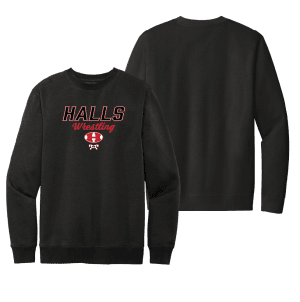 Halls High School Black Heat Press Crewneck