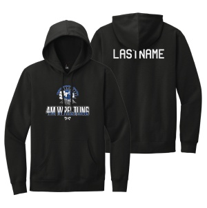 4M Wrestling Club Black Heat Press Screen Printed Hoodie
