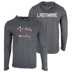 Tri State Wrestling Custom Heat Press Long Sleeve Hoodie T-Shirt