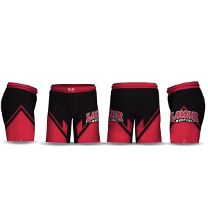 Lamar Youth Wrestling Club Red & Black Men's 9" Fight Short