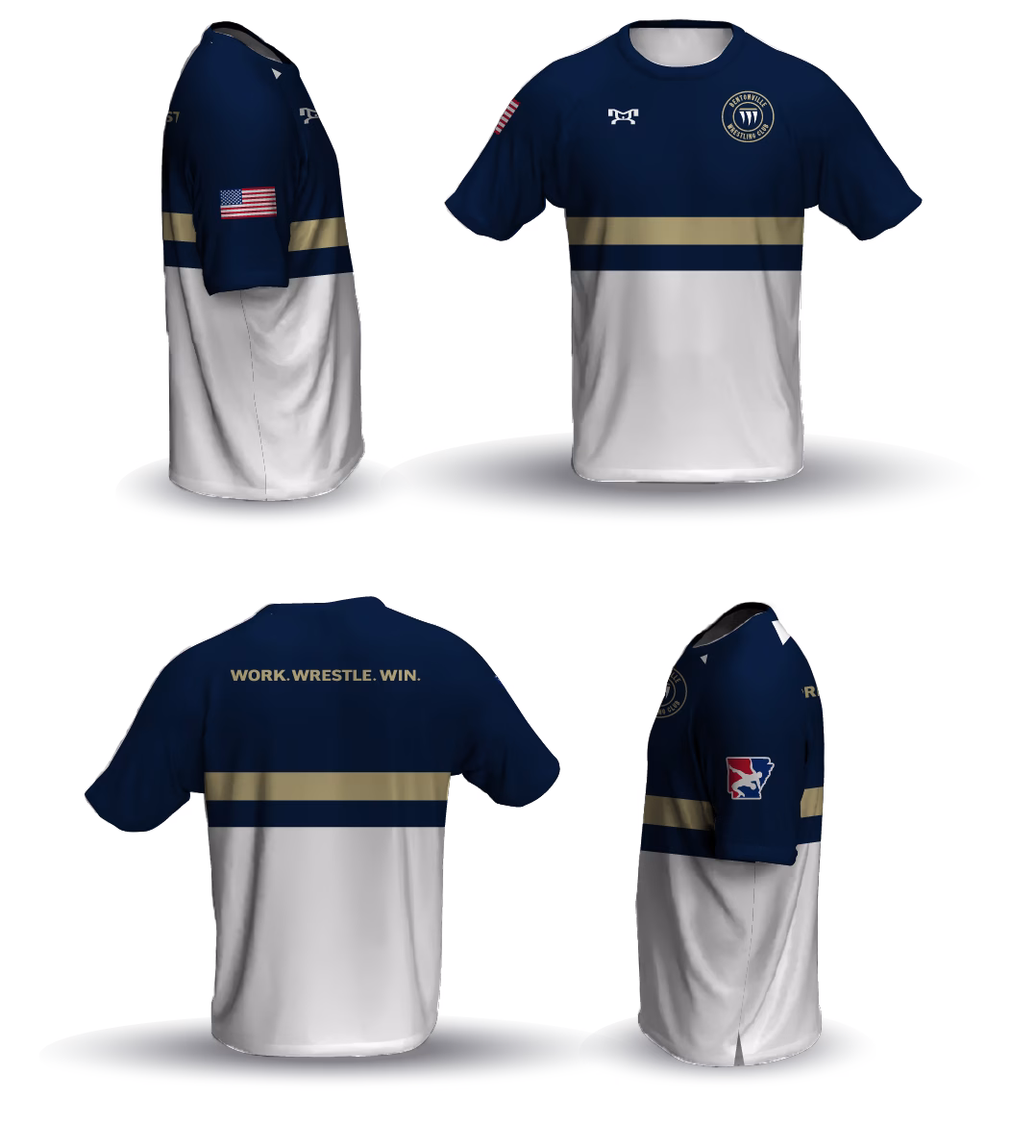 Bentonville Wrestling Club White Loose Short Sleeve Dri-Fit