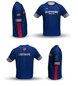 AAU International Blue brazil 2026 Loose Short Sleeve Dri-Fit