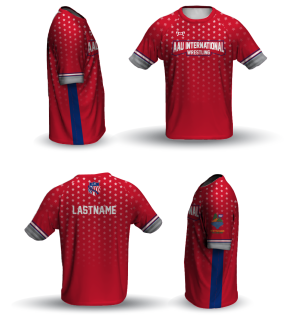 AAU International Brazil 2026 red Loose Short Sleeve Dri-Fit