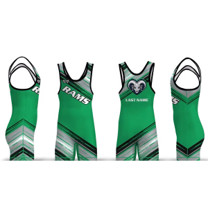 Montwood Junior Wrestling Green Men's Singlet