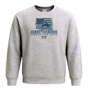 Riptide Wrestling Club AL Custom Sublimated Decal Grey Crewneck