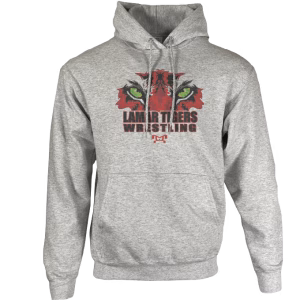 Lamar Youth Wrestling Club Custom Sublimated Decal Grey Hoodie