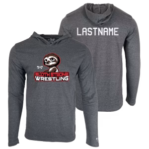 Sloth Strong Wrestling Club Custom Heat Press Long Sleeve Hoodie T-Shirt