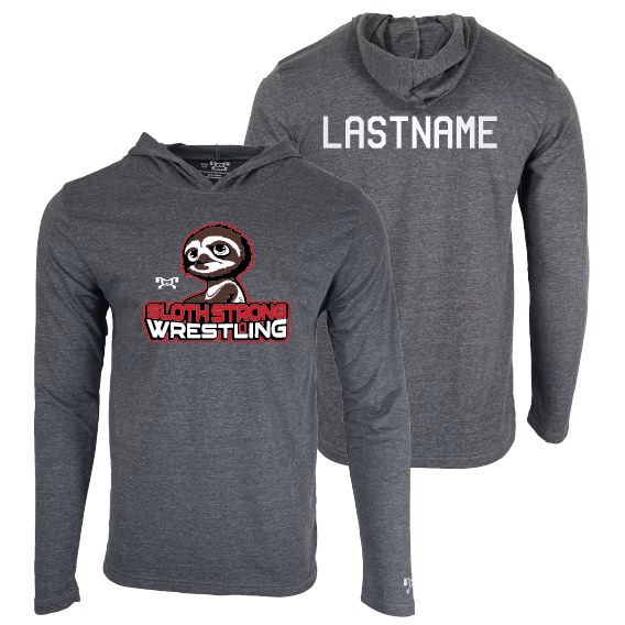 Sloth Strong Wrestling Club Custom Heat Press Long Sleeve Hoodie T-Shirt