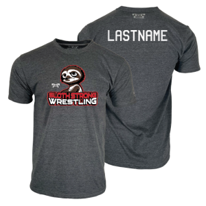 Sloth Strong Wrestling Club Custom Heat Press Short Sleeve T-Shirt