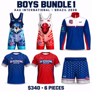 AAU International Boys Bundle 1 — six-piece Brazil 2026 apparel bundle