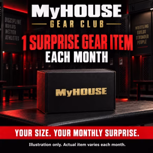 MyHOUSE Gear Club: one surprise gear item each month. Illustration only; actual item varies each month.